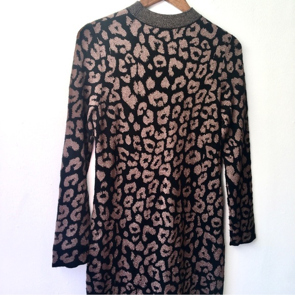 J Crew women’s leopard long sleeve dress. Large size. Stretch fit. - Picture 3 of 14